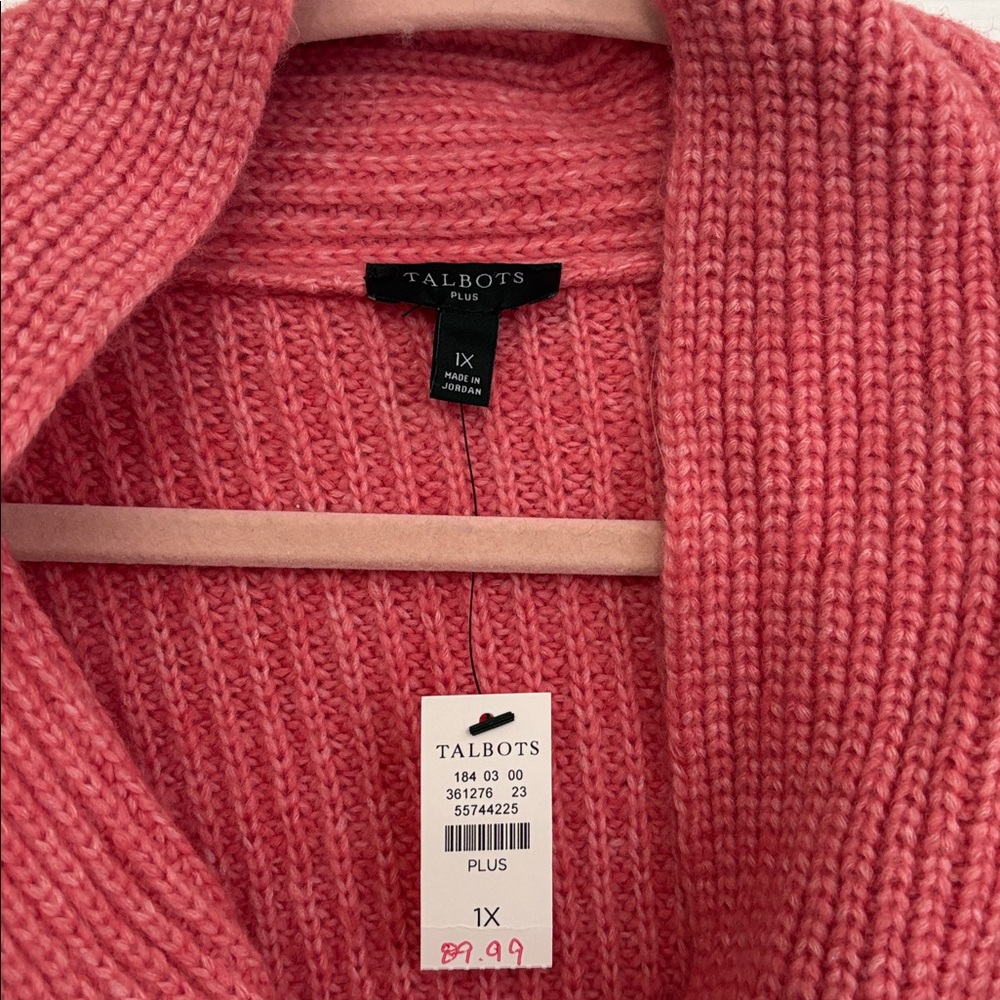 Talbots Pink V-Neck Sweater - Picture 2 of 5